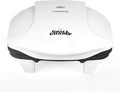 Courant 2-Serving Classic Plate Electric Indoor Grill and Panini Press, Contact Grill Champ, White