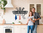 Personalized Kitchen Wall Decor，Custom Kitchen Hooks for Utensils, Personalized Kitchen Utensil Rack, Custom Metal Kitchen Hooks for Mothers Day Gifts, Grandmother's gift.