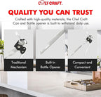 Chef Craft Select Can Opener with Bottle Opener, 7 Inch, Chrome, Nickle Plated