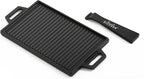 BIG HORN OUTDOORS Cast Iron Griddle Reversible Grill Plate with Handle for Oven, Stove, Grill