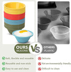 Webake 24 Pcs Silicone Puto Molder Filipino Small-Size, 2.2" Plastic Replacement Baking Cup, Reusable Kutsinta Molder for Steamer, BPA-Free and Non-Stick, Great for Bite-Size Muffin, Tart Baking
