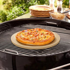Unicook Round Pizza Stone 12 Inch, Cordierite Bread Baking Stone for Oven and Grill, Thermal Shock Resistant, Including Dough Scraper