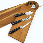 Cheese Knife Set, MATTSTONE HILL Cheese Knives - Soft & Semi Hard Cheese Knife, Soft Cheese Slicer, Cheese Cleaver, Premium Stainless Steel, Black Handle