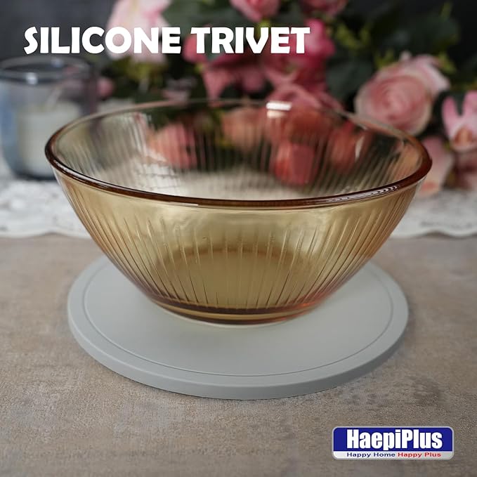 4 Pieces Silicone Trivet Mats, Pot Holders, Kitchen Tools, Heat Resistant Non-Slip Pads for Dishes, Bowls, Jar Opener, Easy to Wash and Dry Pan Cushions (Grey)