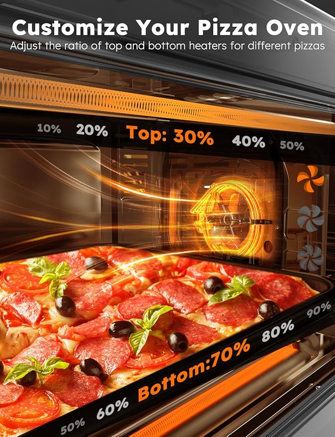 Nuwave Bravo XL Pro Air Fryer Toaster Oven with Grill Combo, 2025 New Ultra-Fast Convection System, 35% Crispier, 2X More Even, 142 Presets, 50-500F, Smarter Probe, PFAS Free, 30QT, Stainless Steel
