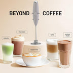 Zulay Kitchen Patented Tornado Triple Whisk Milk Frother with 4 Duracell Batteries – Handheld Foam Maker for Coffee, Lattes, Matcha & Hot Chocolate – Rich, Creamy Froth in Seconds - Steel Gray
