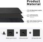 HotLive Dish Drying Mat for Kitchen Counter, Heat Resistant Drainer Mats with Non-slip Rubber Backed, Hide Stain Kitchen Super Absorbent Draining Mat, Easy to Clean Dish Rack Pad, Black 16"x18"