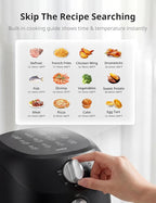 COMFEE' Compact 2.1 Quart Air Fryer with 12 Presets Menu Options, Adjustable Timer & Temperature Control 180-400 degrees F, Dishwasher-Safe Nonstick Fry Basket