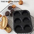 Yorkshire Pudding Pan Pop Over Baking Pans Popover Pans Nonstick 6 for Oven Baking, Frittatas, Muffins, Quiches, Pudding Cakes