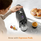 CHULUX Upgrade Bafè-Pro Espresso Machine for Nes Original Pods, 20Bar Rapid Extraction Home Espresso Coffee Maker for Espresso & Lungo, Black