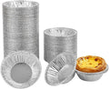 120 Pack 2.2" Mini Aluminum Foil Tart Pans, Small Disposable Pie Tins for Bite-Size Desserts, Mini Quiches & Fruit Tarts, Round Tiny Ramekins for Party, Catering, Wedding