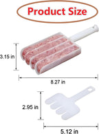 White Creative Kitchen Meatball Maker, 4 Baller Spoons with Cutting Spade, Multifunction Ice Cream Scoop, DIY Meatball, Patty, Fish Ball, Burger Making Tools