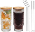 SUROQUE Hobnail Drinking Glasses Vintage Glassware SetVintage Glassware Set (CLEAR)