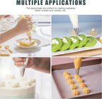 Piping Bags and Tips Set, Cakes Decorating Supplies Kit with 100pcs 12 Inch Pastry Bags, 16 Piping Tips, 3 Cake Scraper, 2 Couplers, 2 Bag Ties, Simple and Convenient Baking Supplies Set