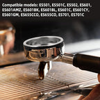 2pcs Single & Double Cup Coffee Filter Basket for Ninja Luxe Cafe ES601 & ES701, Stainless Steel Pressurized Portafilter Basket with Dual Layer Design for Ninja Luxe Cafe