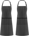 Syntus Apron for Men Women, Adjustable Cooking Kitchen Chef Aprons with 2 Pockets, Cotton/Polycotton/Polyester