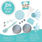 MindWare Playful Chef: Kids Cake Decorating Kit - Includes Pans, Reusable Pastry Bags, Stencils, Recipes amd More