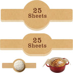PLAPITATE Parchment Bread Sling for Dutch Oven, Non-Stick Unbleached Bread Baking Mat, 50 Pcs Disposable Bread Sling for Sourdough Tools ＆ Accessories (Oval and Round)