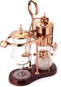 Diguo Belgian/Belgium Luxury Royal Family Balance Syphon Coffee Maker, Siphon Brewer, Elegant Design Retro-Style (Polished Rose Gold)