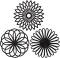 ME.FAN Silicone Trivet Mat - Kitchen Hot Pads for Pots & Dish - Insulated Teapot Trivet - Flexible, Durable, Non-Slip Large Coasters 3 Set Black
