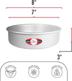 Fat Daddio's PCC-73SET Anodized Aluminum Round Cheesecake Pans, 2 Piece Set, 7 x 3 Inch