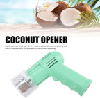 ASHATA Automatic Coconut Opener, Coconut Opener Tools Set, Stainless Steel Coconut Puncher, Coconut Meat Removal Tool, Electric Coconut Puncher Opening Tool for Young and Mature (Green)
