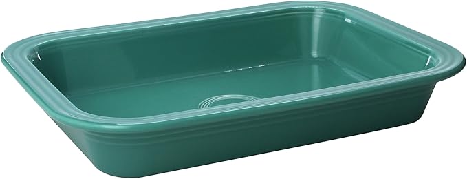Fiesta® Rectangular Baker (9" x 13") – Durable Ceramic, Lead-Safe, Dishwasher/Microwave/Oven Safe – Made in USA Dinnerware - Turquoise