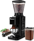 Electric Conical Burr Coffee Grinder with 48 Grind Settings, 35s Timer, Detachable 48-51mm Portafilter Holder, Anti-Static, Low Noise for Home Espresso, Drip, French Press (Black)