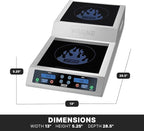Waring Commercial Heavy-Duty Commercial Double Induction Range, 208/240V, 3600W