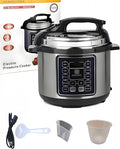 Electric Pressure Cooker, 5 Quart Stainless Steel Multi-Function Electric Cooker, Slow Cooker With 24-Hour Reservation Function, Suitable For Meat, Cake, Congee, Rice, etc., Black