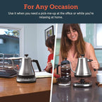 COSORI Gooseneck Electric Kettle with 5 Variable Presets, Pour Over & Coffee maker, 100% Stainless Steel Inner Lid & Bottom, 1200 Watt Quick Heating, 0.8L, Silver