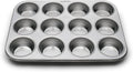Fox Run Muffin and Cupcake Pan, 12 Standard Cup Stainless Steel Muffin Pan