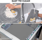 Ourokhome Silicone Baking Mat Sheet and Pastry Dough Cutter, 0.5 Inch Thick 28" X 20" BPA free Silicone Rolling Mat, Non-Stick and Anti-Slip, Dishwasher Safe (Gray)