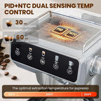 Expresso Coffee Machines with Touchscreen 20 Bar Professional Espresso Maker with Milk Frother & Hot Water, Stainless Steel Coffee Maker for Latte Americano, Cappuccino Machine for Home Office