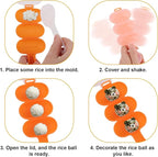 7pcs Rice Ball Mold Kit, Musubi Maker Set Shake Rice Press Roll Shaker Mould Sushi Making Kit with Scoop Kitchen Tools for Lunch Bento and Home DIY
