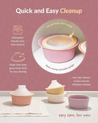 Moyuum Silicone Microwave Steamer | Made in Korea, Baby Food Maker Bowl with Lid, Egg and Vegetable Steam Cooker, Japanese Donabe Inspired Cooking Pot, Dishwasher Safe (Large, TerraCotta)