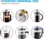 YMMIND Standard Universal Design 34 oz French Press Replacement Glass Beaker, Fits Most Brands French Press Coffee Makers (1Quart / 1000ml / 5-6 Cup) Coffee Press Borosilicate Glass Bottle