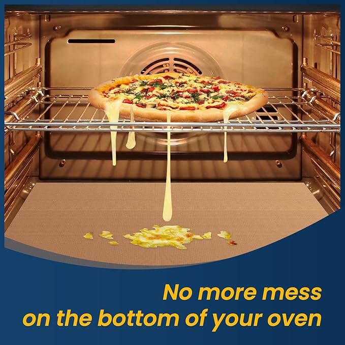 3 Pack Heavy Duty Oven Cover - 23.6"x 15.7" Non-Stick Reusable Liner for Electric, Gas, Toaster Ovens, BBQ - BPA & PFOA Free