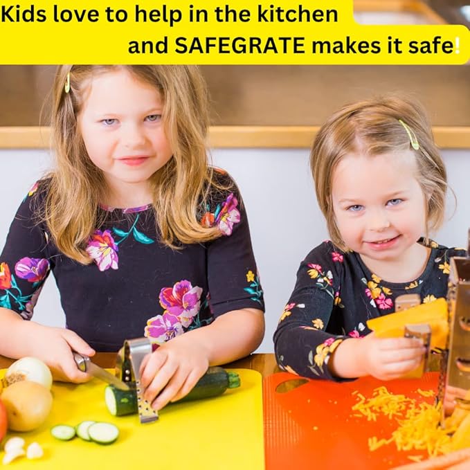 Grater Guard for Cutting Vegetables/Grating with Mandoline Slicer, Stainless Steel Protector for Food, Dishwasher Safe Finger Guard