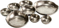 9 Cluster Decorative Bowls Bright Silver Snack Tray Bowl Chip & Dip Serving Piece Strong Brass Centerpiece Beautiful Room Accent & Entertaining Parties Home Decor Wedding Gifts 22 Inch Decorative Gift