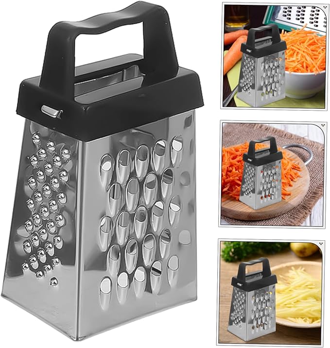 3pcs Essential Kitchen Tools Stainless Steel Grater Slicer Shredder Carrot Peeler Vegetable Chopper for Slicing Shredding and Peeling