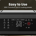 Chefman 12-Quart 5-in-1 Air Fryer Oven with Digital Timer, Touchscreen, and 12 Presets - Family Size Countertop Convection Oven, Dishwasher-Safe Parts