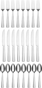 Oneida Chef's Table 24 Piece Everyday Flatware Dining Set, 3.70 LB, Metallic