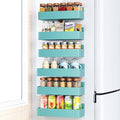 Mystozer Magnetic Spice Rack for Refrigerator, Kitchen Organizer and Storage Shelf, Blue (6 Pack)…