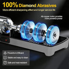 Electric Knife Sharpener for Kitchen – Professional 3-Stage 100% Diamond System with 20° Precision Angle, Fast Sharpening to Restore & Polish Chef Knives (Silver)