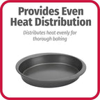 GoodCook Everyday Nonstick Steel Round Cake Pan, 9-Inch, Gray