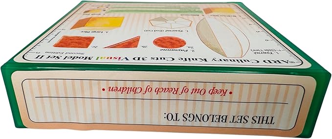 ARD Culinary Knife Cuts 3D Visual Model Set II, an educational precision knife skills with 3D templates and guides