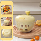 Salad Spinner, Fruit Washer and Lettuce Spinner, Vegetable & Fruit Salad Washing Bowl with Strainer, for Salad Greens, Lettuce, Fruits, Vegetables