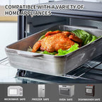 KOOV Bakeware Set, Ceramic Baking Dish Set, Rectangular Casserole Dish Set, lasagna Pan, Baking Pans Set for Cooking, Cake Dinner, Kitchen, 9 x 13 Inches, Reactive Glaze 3-Piece (Variable Grey)