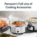 PanSaver Low Temperature Liners for Easy Clean Up - Disposable Buffet Pan Liners, Ovenable up to 220F - Clear (Sixth Pan | 13 x 14 in)
